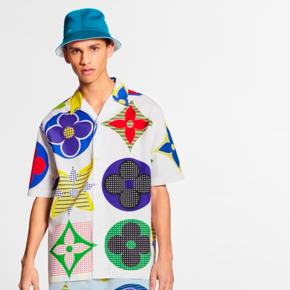 2020 Louis Vuitton Multicolor Monogram Hawaiian style shirt